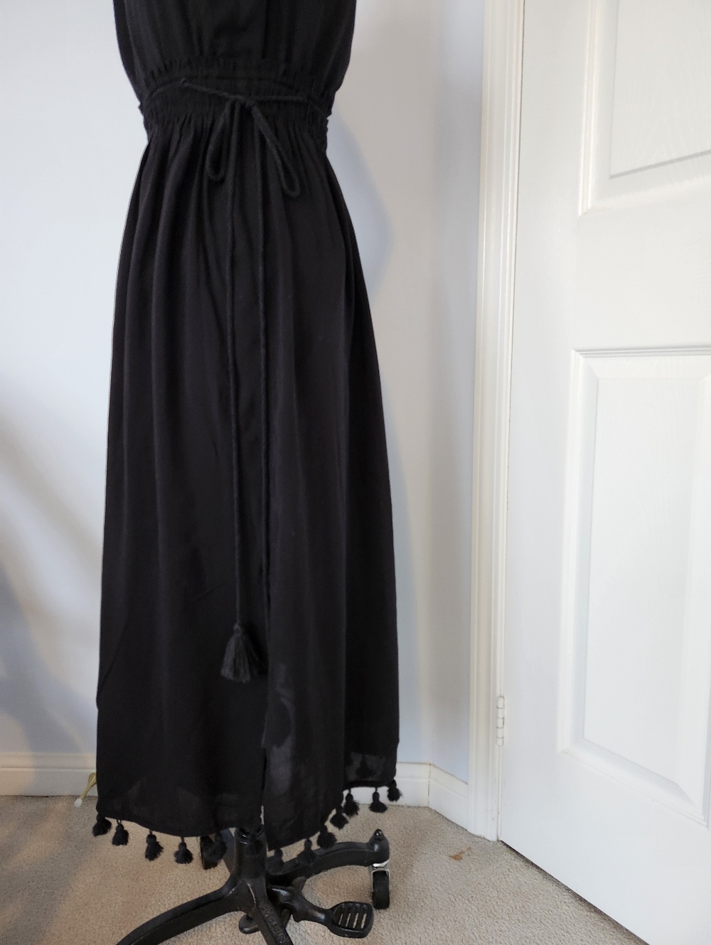 Club Monaco Black Elastic Midi Dres 00 size - Picture 5 of 12